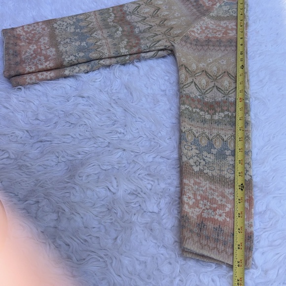 🦋Anthropology🌼Floral🌸Print Crew Neck Long Sleeve Sweater, Size Small - Picture 7 of 14